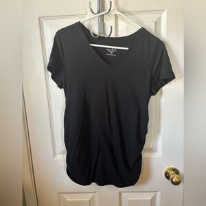 Maternity Black V-Neck T-Shirt